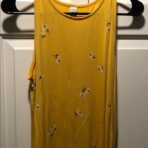 Old Navy Yellow Dress with White Flowers